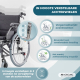 Rolstoel | Verstelbaar frame | Snelontgrendeling | Kantelbeveiliging | Luchtwielen | Aluminium | Trevi | Mobiclinic - Foto 4