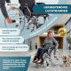 Rolstoel | Verstelbaar frame | Snelontgrendeling | Kantelbeveiliging | Luchtwielen | Aluminium | Trevi | Mobiclinic - Foto 7