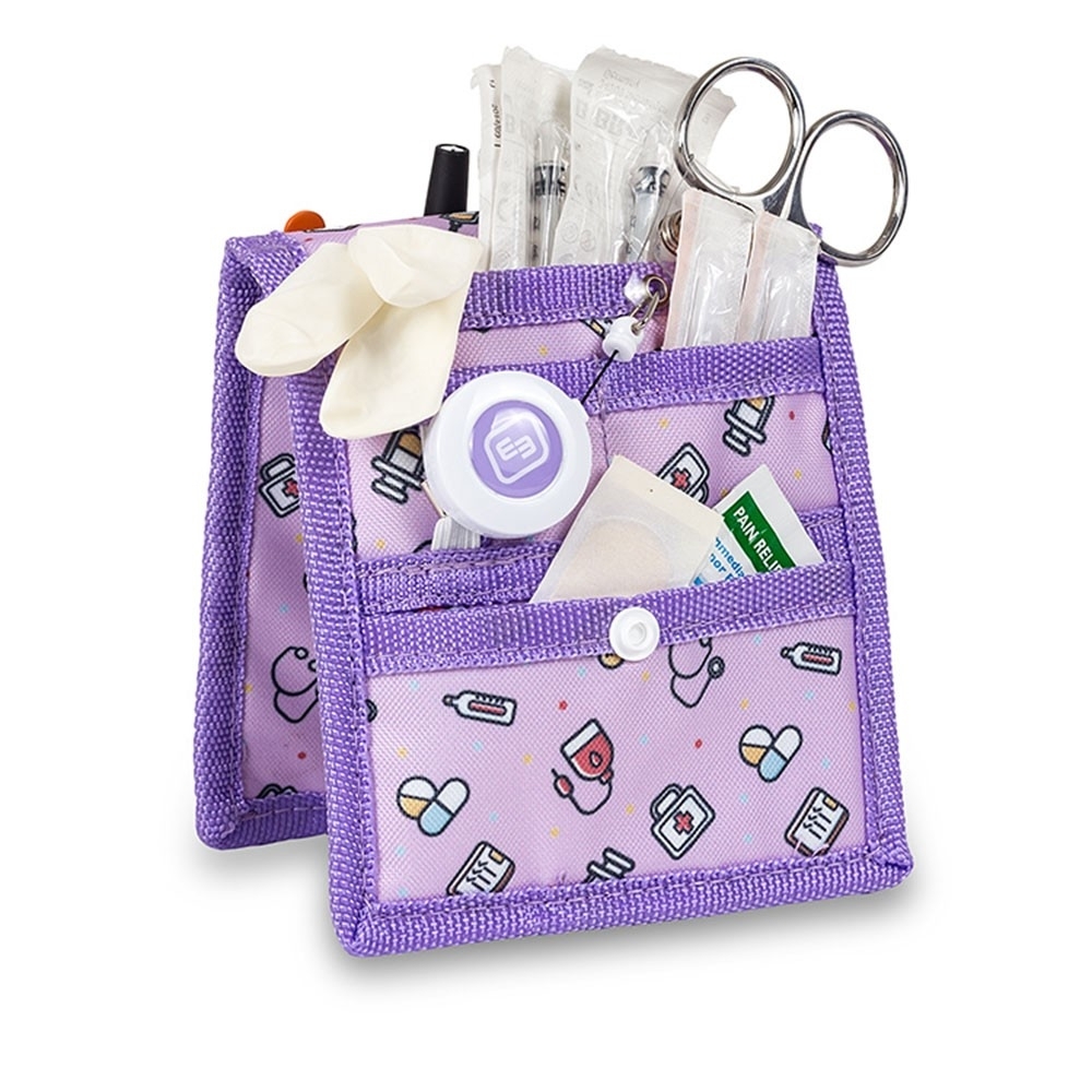 Organizer do karmienia, na szlafrok lub piżamę, fioletowy nadruk, keen's, elite bags