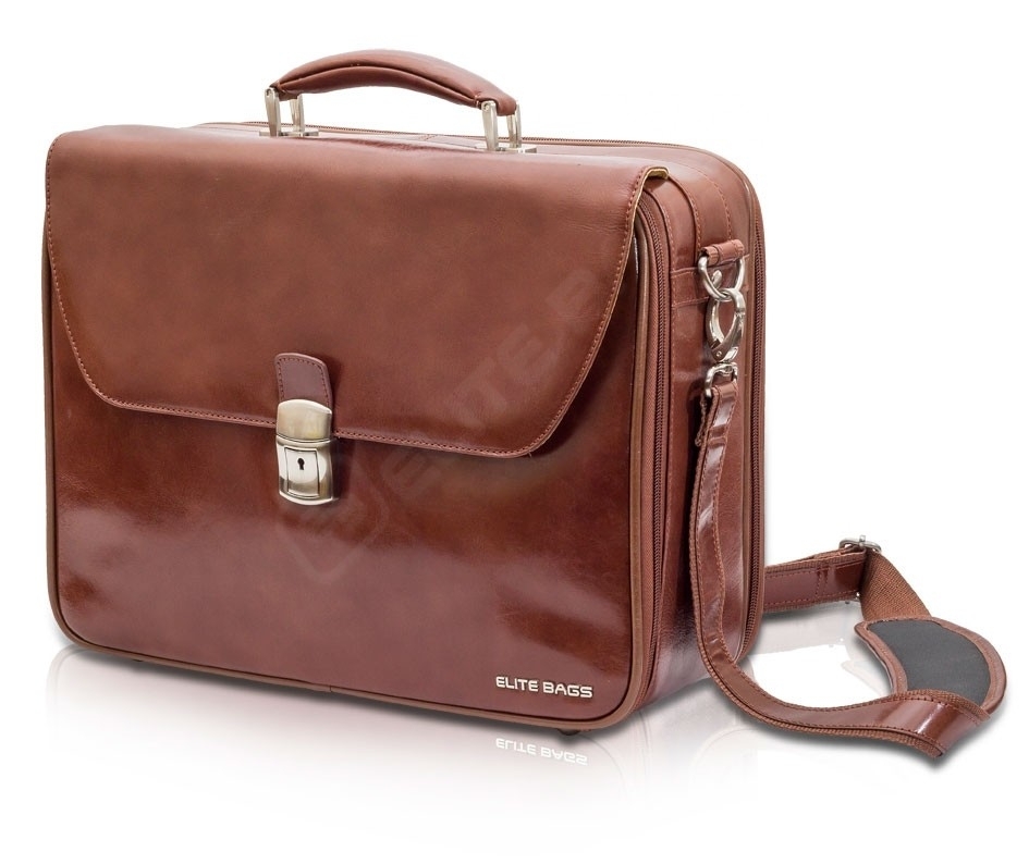 Klasyczny przypadek medyczny, skóra, brąz, elite bags