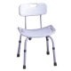 Aluminiowe krzesło prysznicowe z oparciem - Foto 1