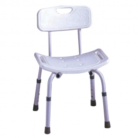 Aluminiowe krzesło prysznicowe z oparciem