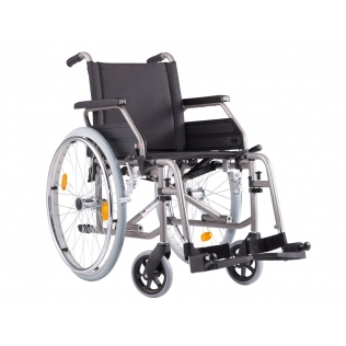 Lekki wózek inwalidzki | ECO 2 | Składany|Metaliczny kolor antracytowy