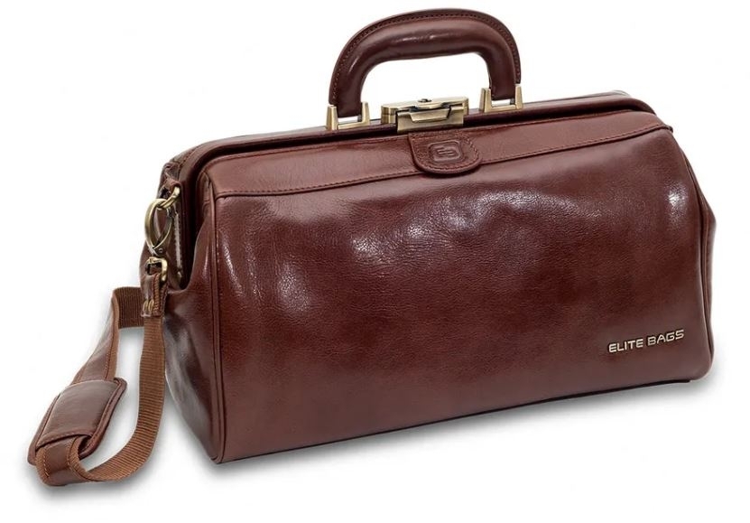 Sprawa dla wizyt lekarskich, „s klasą, brązowe skórzane, elite bags