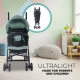 Wózek składany dla niemowląt | Odchylane oparcie | Zdejmowane koła | Max. 15 kg | Kosz XL | Słoń | Mobiclinic - Foto 13