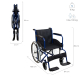 Wózek inwalidzki | Składany | Samobieżny | Niebieski / Jasny | Walencja | Clinicalfy - Foto 2