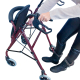 Chodzik ortopedyczny | Składany | Hamulce dźwigniowe | 4 koła | Siedzisko i oparcie | Bordowy | TURIA | Clinicalfy - Foto 11