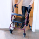 Chodzik ortopedyczny | Składany | Hamulce dźwigniowe | 4 koła | Siedzisko i oparcie | Bordowy | TURIA | Clinicalfy - Foto 12