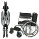 Składany wózek inwalidzki | Samobieżny | Lekki | Siedzisko 44 cm | Czarny | Valencia | Clinicalfy - Foto 3