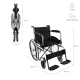 Składany wózek inwalidzki | Samobieżny | Lekki | Siedzisko 44 cm | Czarny | Valencia | Clinicalfy - Foto 6