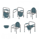 Krzesło z WC | składane | powiekach | Regulowana wysokość | aluminium | podłokietniki | morze | Mobiclinic - Foto 7