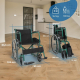 Wózek inwalidzki | Składany | Duże koło | Wytrzymały | Stałe podłokietniki i podnóżki | Zielony | Alcazaba | Mobiclinic - Foto 1