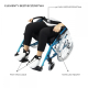 Wózek inwalidzki | Wysokiej klasy | Komoda | Aluminium | Dzielone oparcie | Regulacja wysokości - Foto 7