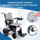 Elektryczny wózek inwalidzki | Składany | Aluminium | Uniwersalny joystick | Tryb podwójny | Zasięg 20 km | Maks. waga. 100 kg - Foto 4