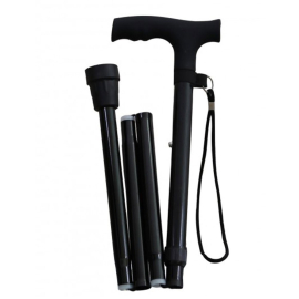 FOLDING cane crutch with cover and adjustable height