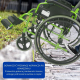 Wózek składany | Aluminium | Dzielone oparcie | Składane podłokietniki | Zielony | Bolonia | Mobiclinic - Foto 7