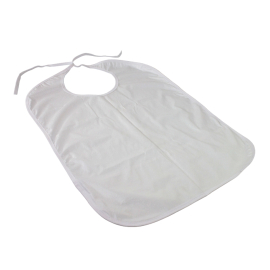 Śliniak dla dorosłych | Ręcznik frotte | Z kieszonką | Wielokrotnego użytku | 65 x 45 cm | Jeden rozmiar | Mobiclinic