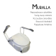Mobiclinic, Muralla, Podnośnik do WC z podłokietnikami, Adapter do WC dla seniorów, Regulacja wysokości od 5 do 15 cm - Foto 4