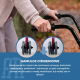 Składany chodzik | Siedzisko i oparcie | Aluminium | Koszyk | Dla osób starszych | Różowy | Prado | Mobiclinic - Foto 3