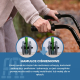 Składany chodzik | Siedzisko i oparcie | Aluminium | Koszyk | Dla osób starszych | Zielony | Prado | Mobiclinic - Foto 3