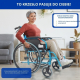 Opakowanie Bolonia Plus | Składany wózek inwalidzki | Niebieski | Poduszka przeciwodleżynowa | Lepkosprężysta | Mobiclinic - Foto 8