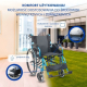 Opakowanie Bolonia Plus | Składany wózek inwalidzki | Niebieski | Poduszka przeciwodleżynowa | Lepkosprężysta | Mobiclinic - Foto 9