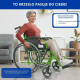 Opakowanie Bolonia Plus | Składany wózek inwalidzki | Zielony | Poduszka przeciwodleżynowa | Lepkosprężysta | Mobiclinic - Foto 8