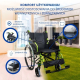 Opakowanie Bolonia Plus | Składany wózek inwalidzki | Zielony | Poduszka przeciwodleżynowa | Lepkosprężysta | Mobiclinic - Foto 9