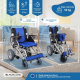 Wózek inwalidzki elektryczny| Składane | Auton. 20 km | aluminium | 24V | Niebieski i czarny | Lyra | Mobiclinic - Foto 2