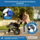Wózek inwalidzki elektryczny| Składane | Auton. 20 km | aluminium | 24V | Niebieski i czarny | Lyra | Mobiclinic - Foto 7