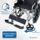 Składany wózek inwalidzki | Aluminium | Składane podłokietniki i zdejmowane podnóżki | Duże koła | Ópera | GÓRA | Mobiclinic - Foto 5
