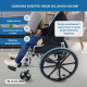 Składany wózek inwalidzki | Aluminium | Składane podłokietniki i zdejmowane podnóżki | Duże koła | Ópera | GÓRA | Mobiclinic - Foto 7