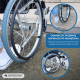 Wózek inwalidzki | Aluminiowy | Składany | Z hamulcami | Podłokietniki i podnóżki | Dzielone oparcie | Palacio | Mobiclinic - Foto 5