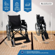 Wózek inwalidzki | Składany | Duże koła | Stalowy | Ortopedyczny | Lekki | Czarny | Catedral | Mobiclinic - Foto 2