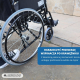 Wózek inwalidzki | Składany | Duże koła | Stalowy | Ortopedyczny | Lekki | Czarny | Catedral | Mobiclinic - Foto 6