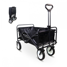 Wózek do transportu na plażę i do ogrodu | Regulowany uchwyt | 100kg |85x54,5x75cm| Składany | Koła360° | Duna Pro | Mobiclinic
