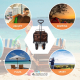 Wózek transportowy ogrodu plaży | Regulowany uchwyt |94x56,5x77cm | Składany | Szerokie koła 360° | Duna Pro Plus | Mobiclinic - Foto 3