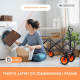 Wózek transportowy ogrodu plaży | Regulowany uchwyt |94x56,5x77cm | Składany | Szerokie koła 360° | Duna Pro Plus | Mobiclinic - Foto 4