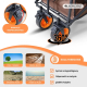 Wózek transportowy ogrodu plaży | Regulowany uchwyt |94x56,5x77cm | Składany | Szerokie koła 360° | Duna Pro Plus | Mobiclinic - Foto 6