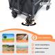 Wózek do transportu na plażę i do ogrodu | Regulowany uchwyt | 71x47x67cm | Składany | Koła 360° |Duna Basic | Mobiclinic - Foto 6