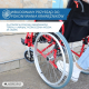 Wózek inwalidzki składany | Aluminiowy | Hamulce na rączkach i kołach | Duże koła | Wieża | Mobiclinic - Foto 5