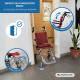Wózek inwalidzki do transportu | Składany | Aluminium | Hamulce dźwigniowe | W kratę | Neptuno | Mobiclinic - Foto 7