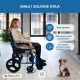 Wózek inwalidzki | Składany | Aluminium | Hamulce na dźwigniach | Niebieski | Piramida | Mobiclinic - Foto 4
