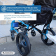 Wózek inwalidzki | Składany | Aluminium | Hamulce na dźwigniach | Niebieski | Piramida | Mobiclinic - Foto 5