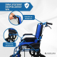Wózek inwalidzki | Składany | Aluminium | Hamulce na dźwigniach | Niebieski | Piramida | Mobiclinic - Foto 6