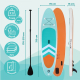 Nadmuchiwana deska surfingowa z wiosłem |Ultralekka |320x83 cm|Pompka |Pasek zabezpieczający| Plecak podróżny |Lilo |Mobiclinic - Foto 2