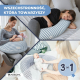 Poduszka do karmienia | 3 w 1 | Wielopozycyjna | Regulowane liny | Można prać w pralce | Nadruk Vichy | Aura | Mobiclinic - Foto 3