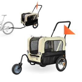 Przyczepa dla psa i wózek transportowy | 2 x 1 | Pokrowiec wodoodporny | 40 kg | 600D Oxford| 123x67x100 cm | Kora | Mobiclinic