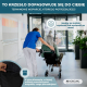 Wózek transportowy | Składany | Aluminium | Małe koła | Hamulce dźwigniowe | Czarny | Neptuno | Mobiclinic - Foto 3