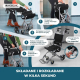 Wózek transportowy | Składany | Aluminium | Małe koła | Hamulce dźwigniowe | Czarny | Neptuno | Mobiclinic - Foto 4